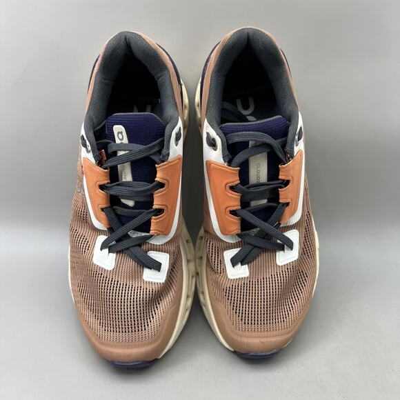 On Cloudstratus 2 Running Shoes Women Size 6 Orange Navy Mesh Comfort Sneakers - Picture 5 of 8